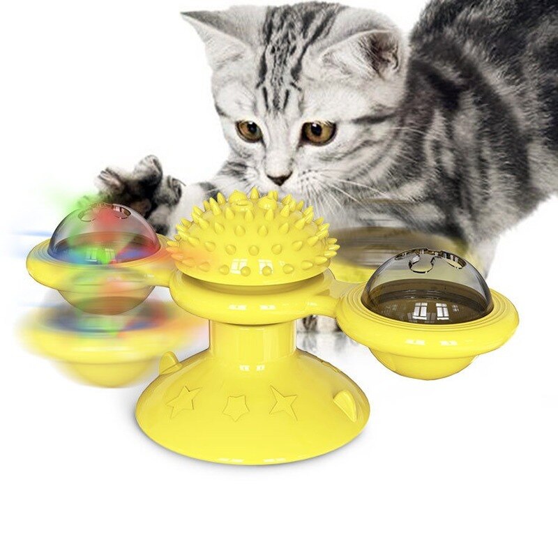 Whirlwind of Fun:  Windmill Cat Toy!