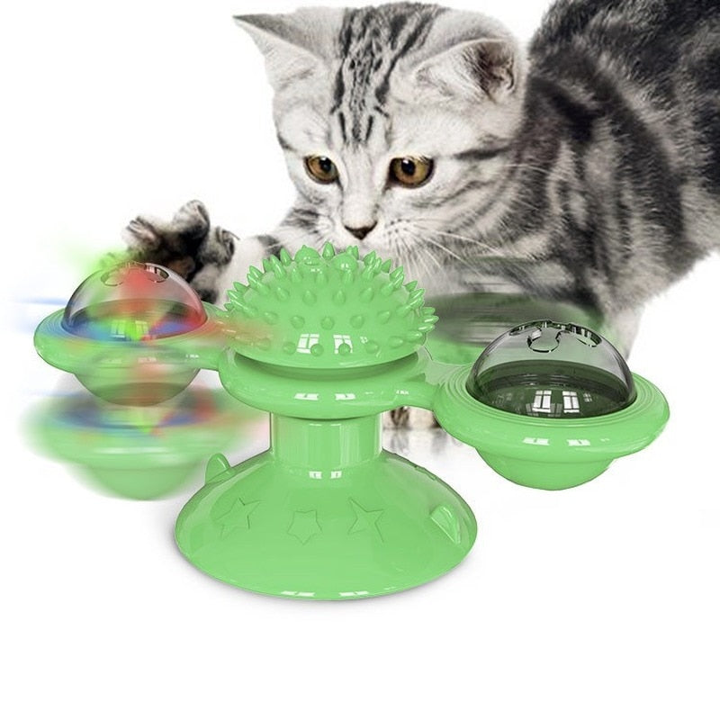 Whirlwind of Fun:  Windmill Cat Toy!